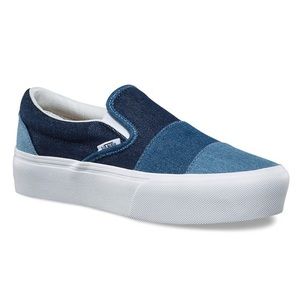 VANS
Slip-on Platform Patchwork Denim